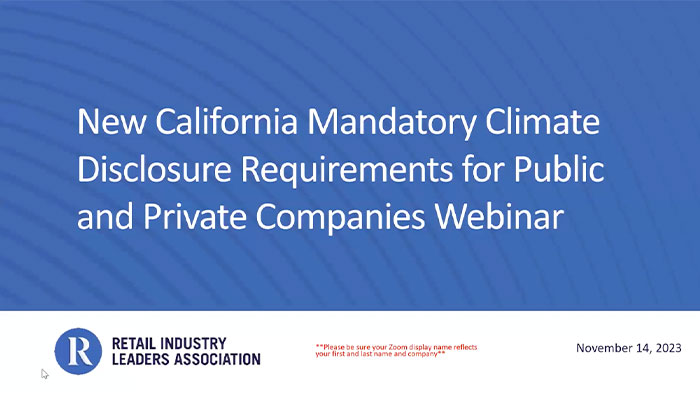 New California Mandatory Climate Disclosure